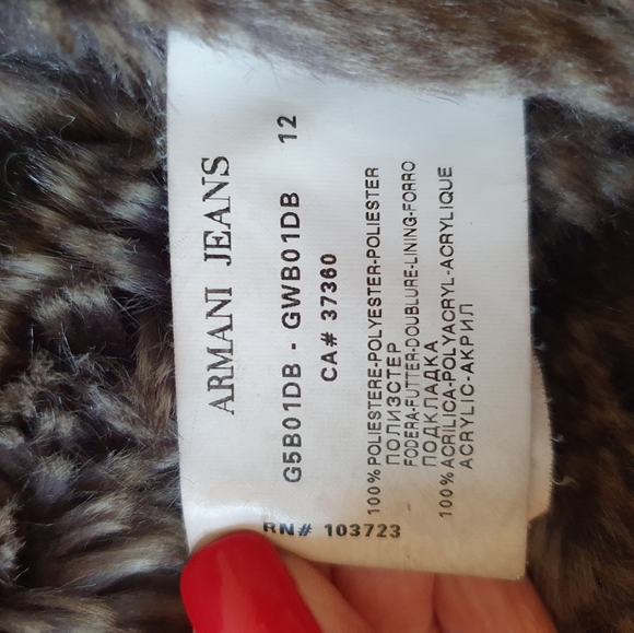 Armani Jeans Jacket with fur - Picture 6 of 7